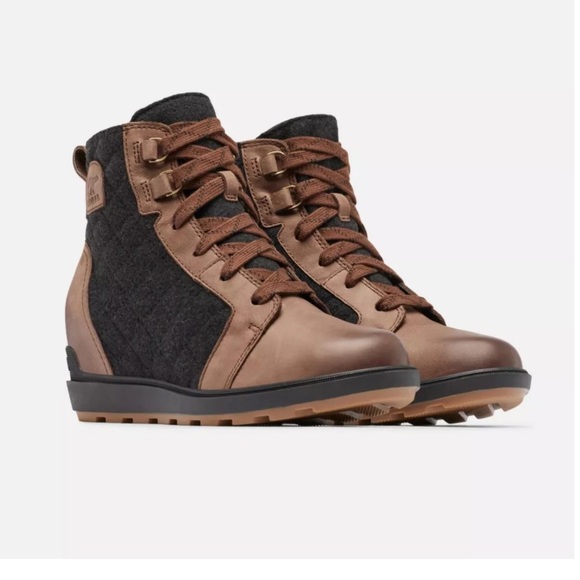 SOREL Evie II NW Lace Boot - Tobacco/Black size 7.5 - Picture 2 of 9
